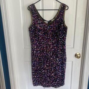 Stenay Sequin Embellished Multicolored Cocktail Dress